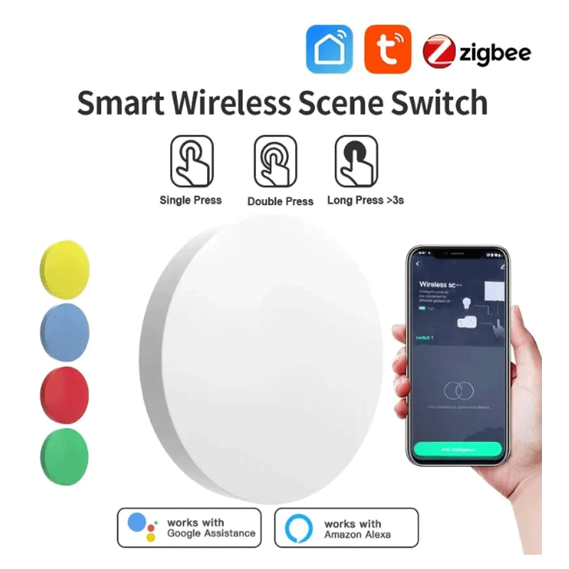Smart Home Google - Interruttore Wireless Intelligente Tuya ZigBee, Controllo