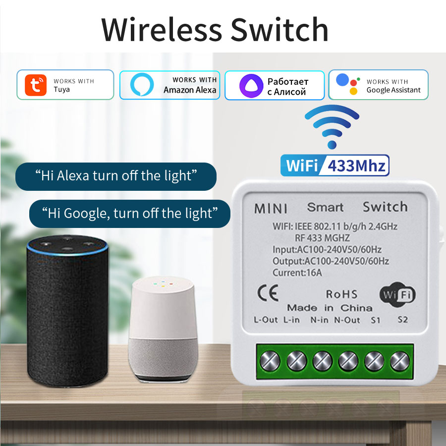 Smart Home Google - Interruttore Intelligente WiFi 16A 20A con