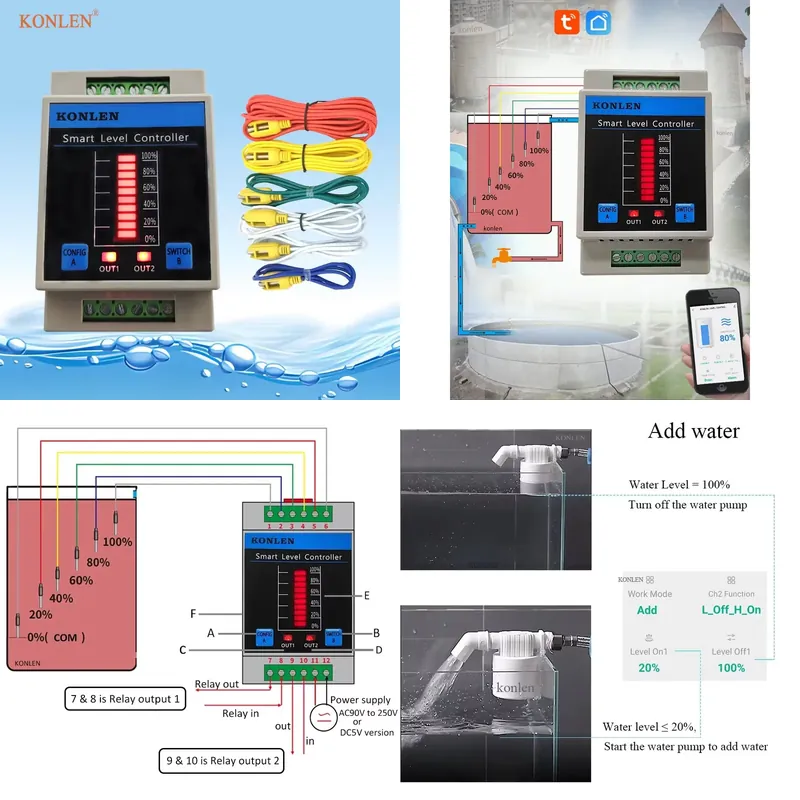Wifi Water Sensor - Sensore di Livello dell'Acqua KONLEN WIFI,