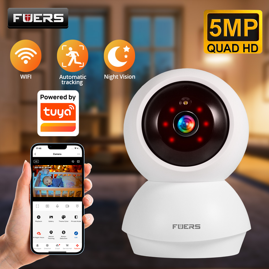 Smart Home Windows App - Telecamera WiFi Fuers 5MP per Interni,