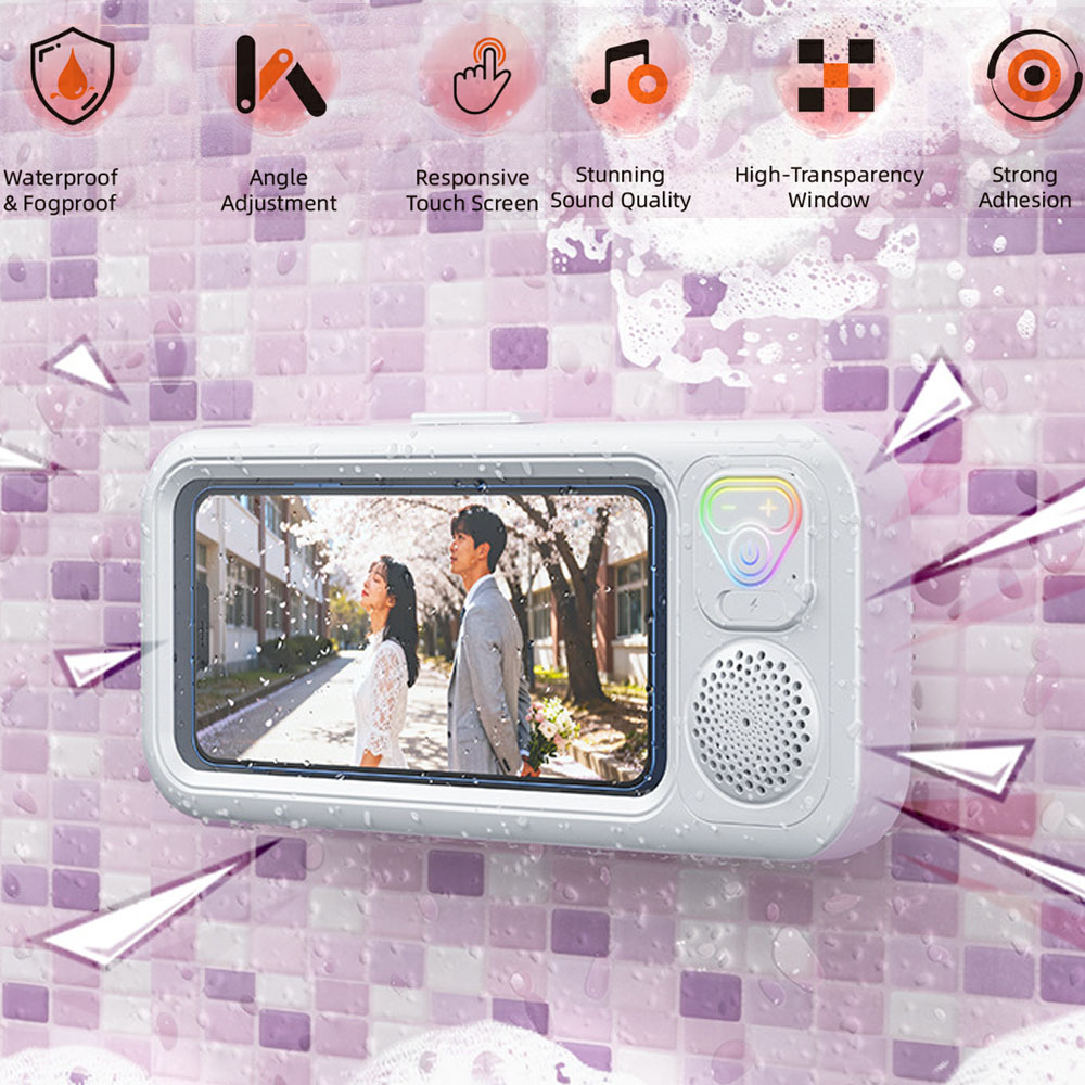Smart Home Ynf - Altoparlante Bluetooth portatile con ventosa, per