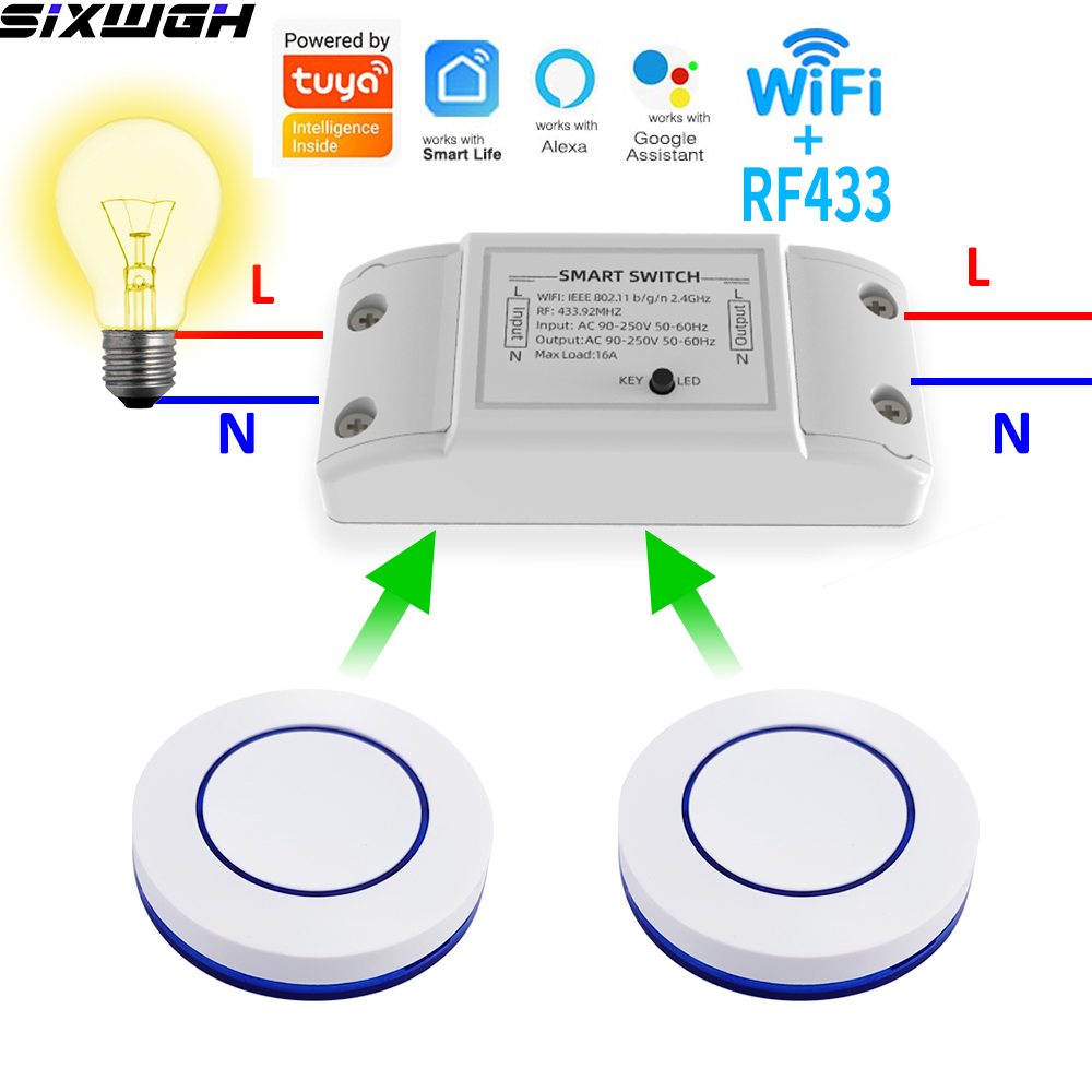 Smart Home Google - Interruttore Intelligente WiFi Tuya 16A, Controllo