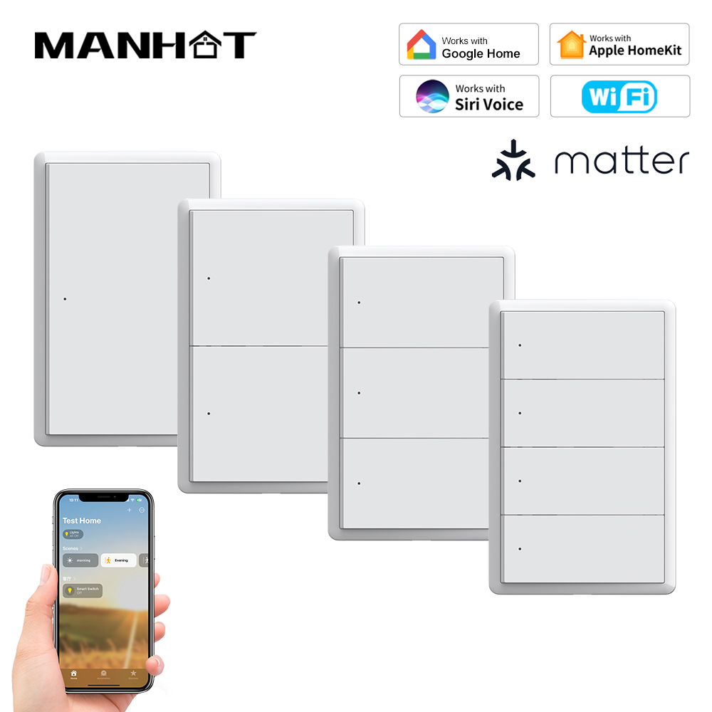 Smart Home Google - Interruttore Intelligente WiFi MANHOT Homekit Senza