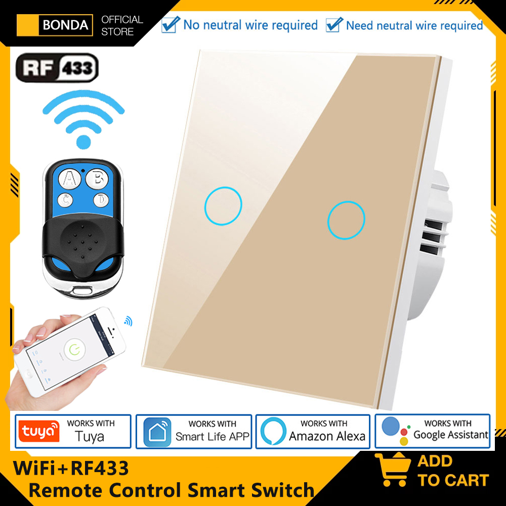 Smart Home Google - Tuya EU WiFi + RF433 Interruttore